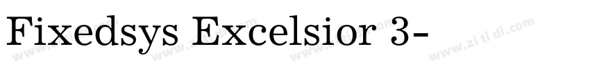 Fixedsys Excelsior 3字体转换
